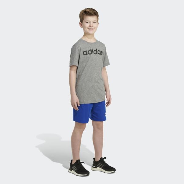 Adidas Bleu Royal Essentiel Français Terry écusson De Short De Sport