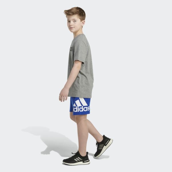 Adidas Bleu Royal Essentiel Français Terry écusson De Short De Sport