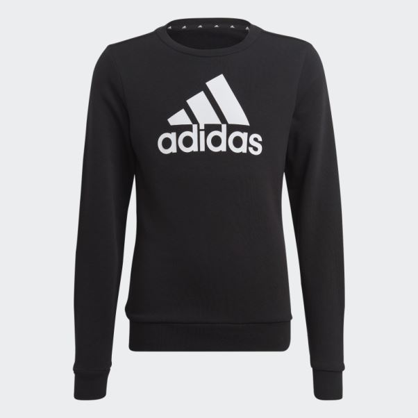 Sweat Adidas Essentials Gros Logo En Coton Noir