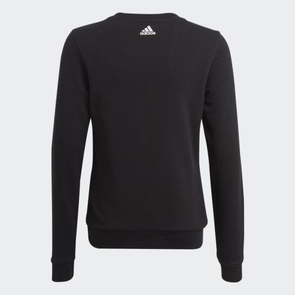 Sweat Adidas Essentials Gros Logo En Coton Noir