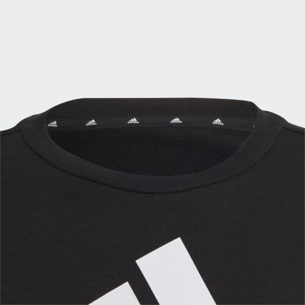 Sweat Adidas Essentials Gros Logo En Coton Noir
