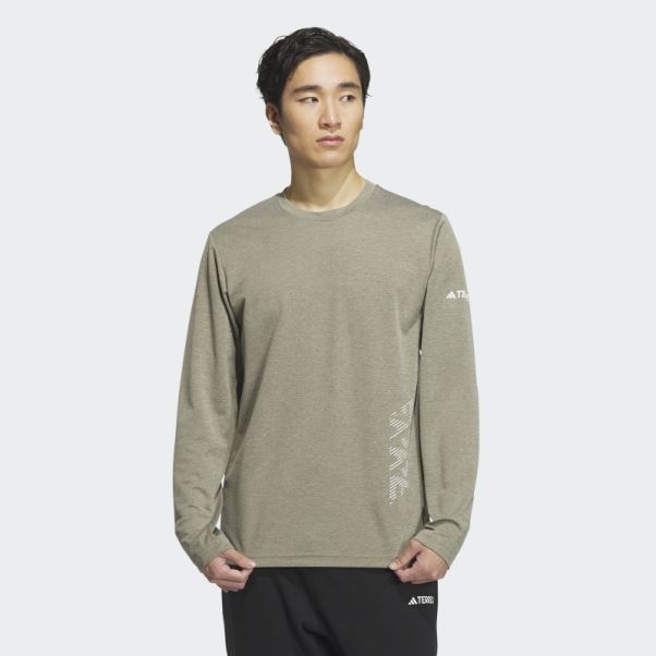 Adidas Haut à Manches Longues Haut Technique à Manches Longues Olive