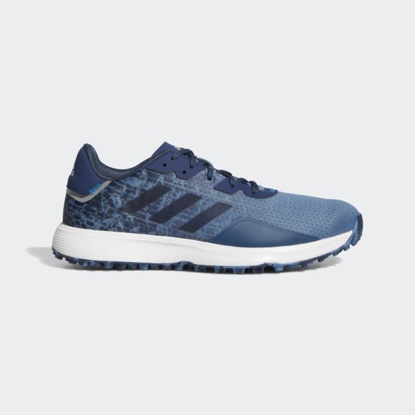Adidas S2g Chaussures De Golf Sans Crampons Bleu Altéré
