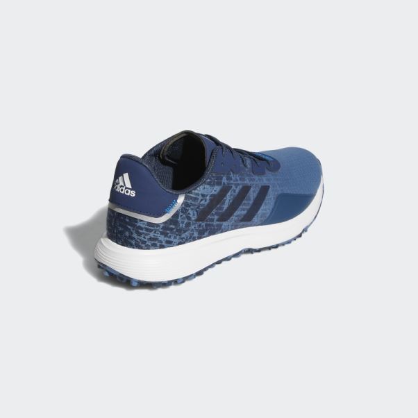 Adidas S2g Chaussures De Golf Sans Crampons Bleu Altéré