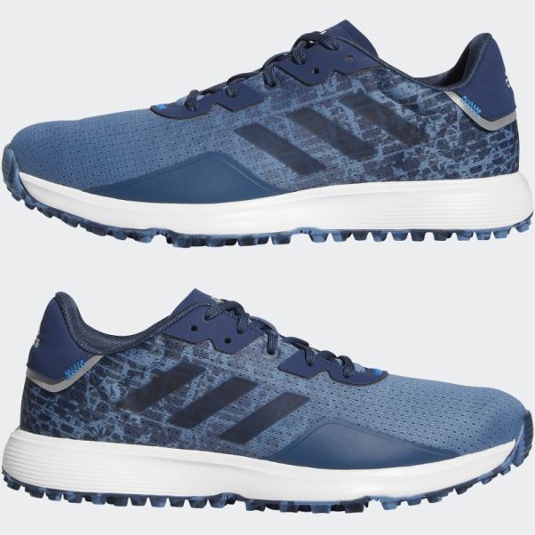 Adidas S2g Chaussures De Golf Sans Crampons Bleu Altéré