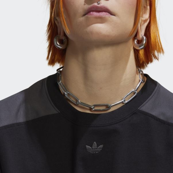Adidas T-shirt Court Graphique Bloqué Noir
