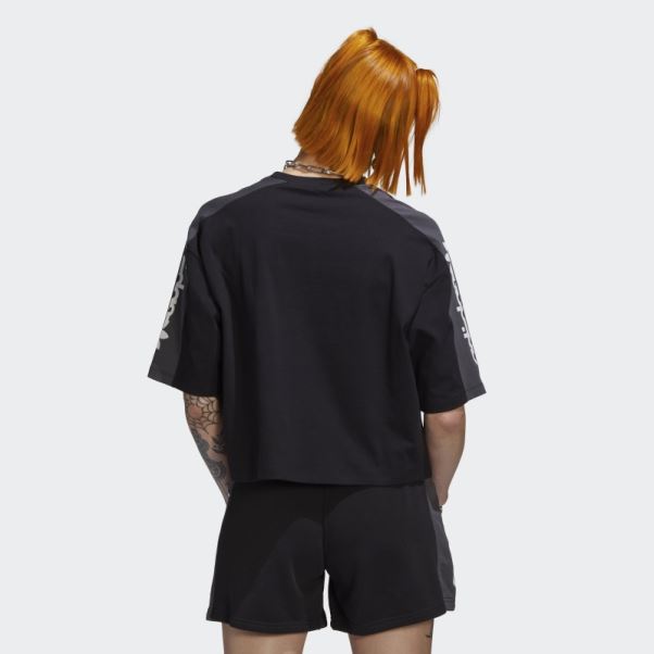 T-shirt Court Graphique Noir Adidas