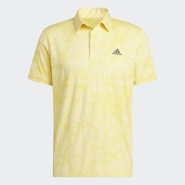 Polo Jacquard Jaune Adidas
