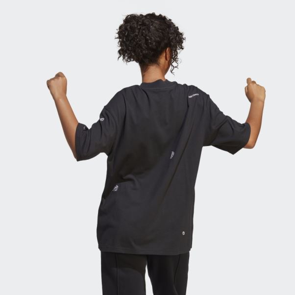 T-shirt Copain Adidas Avec Graphisme Inspiré Des Cristaux De Guérison Noir