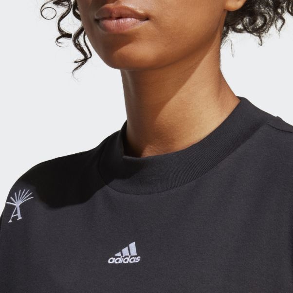 T-shirt Copain Adidas Avec Graphisme Inspiré Des Cristaux De Guérison Noir