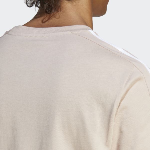 T-shirt à 3 Bandes En Jersey Adidas Essentials Taupe