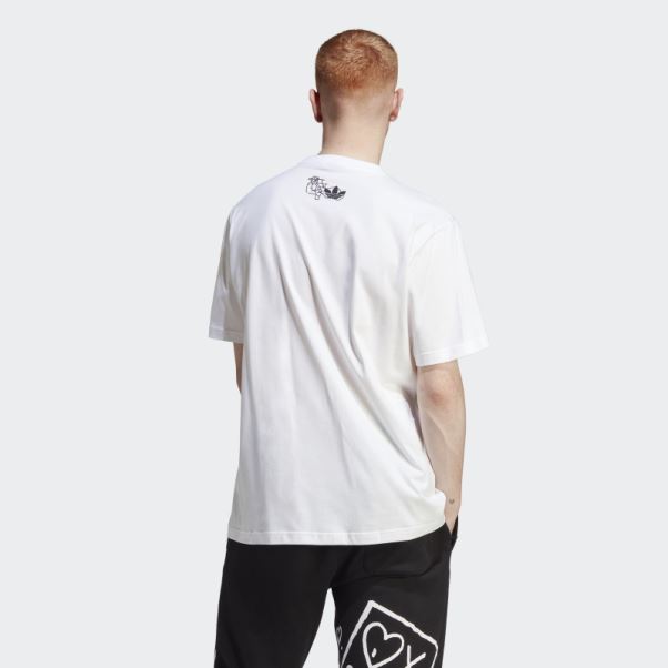 T-shirt Blanc Graphique Hack The Elite Adidas