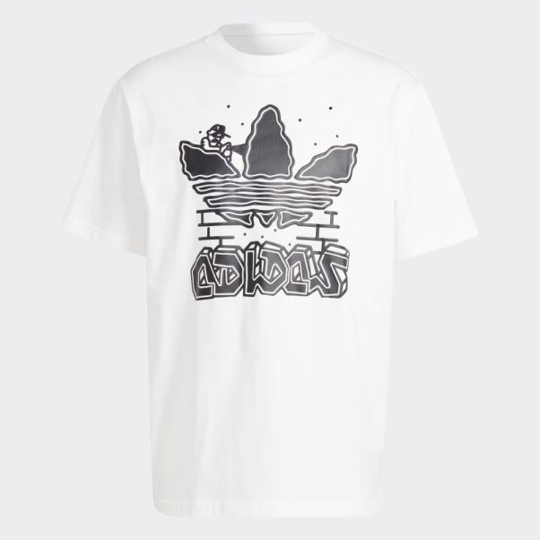 T-shirt Blanc Graphique Hack The Elite Adidas