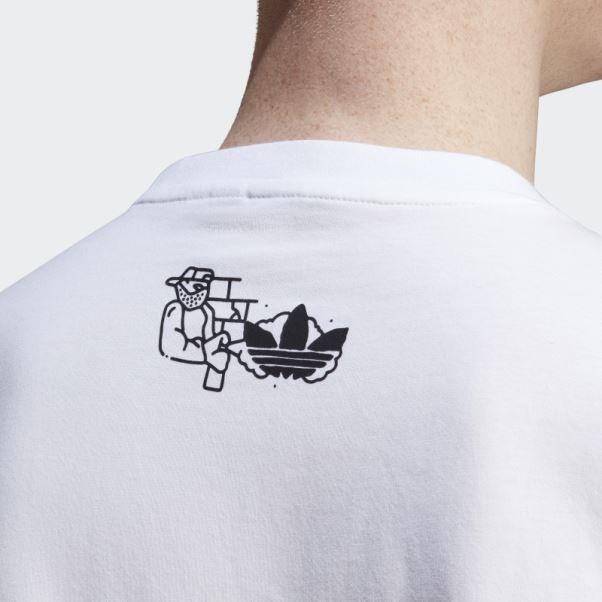 T-shirt Blanc Graphique Hack The Elite Adidas