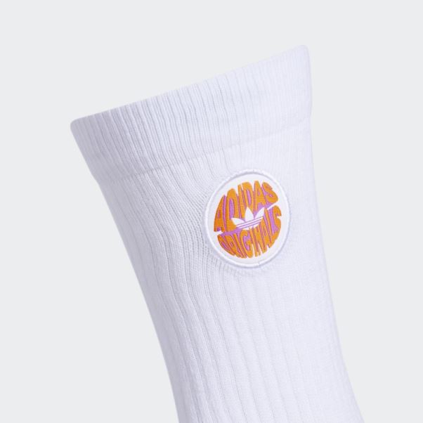 Socquettes Spiral Crew 3 Paires Blanc Adidas