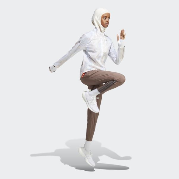 Adidas Veste De Course Rapide Iteration Blanche