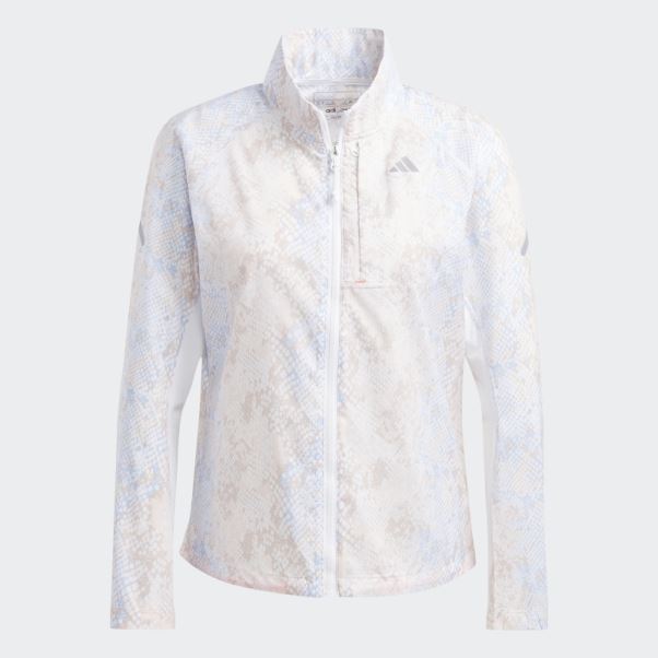 Adidas Veste De Course Rapide Iteration Blanche