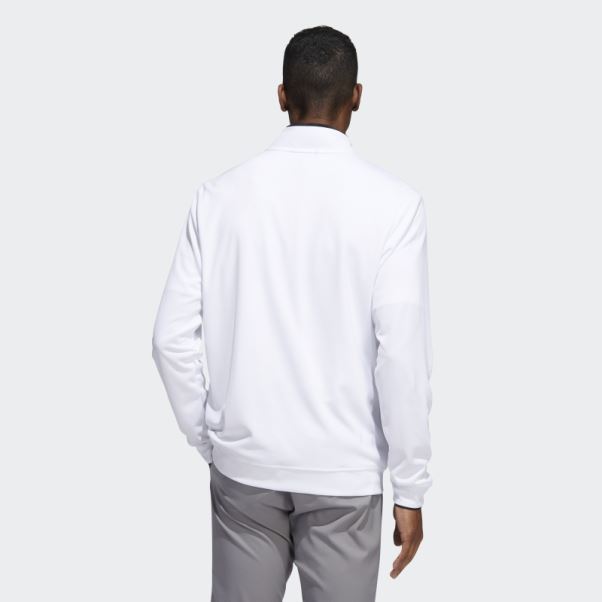 Pull Adidas Blanc à Quart De Zip