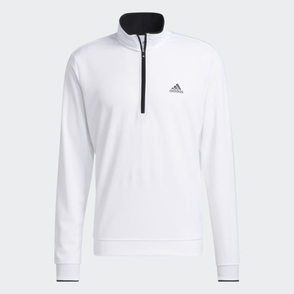 Pull Adidas Blanc à Quart De Zip