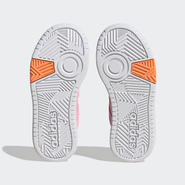 Adidas Hoops Lifestyle Basket-ball Chaussures Auto-agrippantes Faisceau Rose