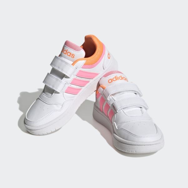 Adidas Hoops Lifestyle Basket-ball Chaussures Auto-agrippantes Faisceau Rose