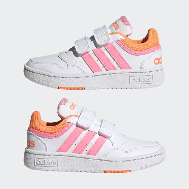 Adidas Hoops Lifestyle Basket-ball Chaussures Auto-agrippantes Faisceau Rose