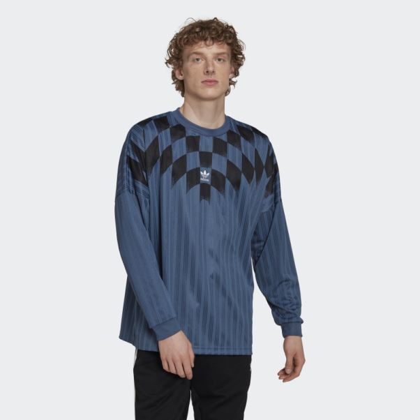 Maillot Adidas Rekive Graphique à Manches Longues Acier