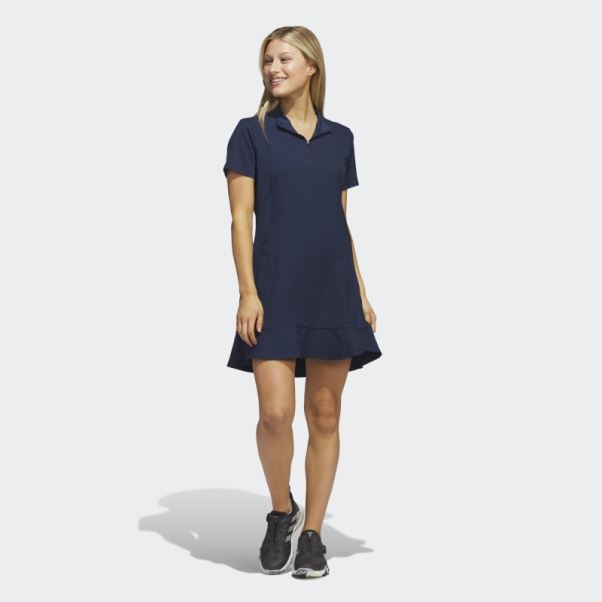 Adidas Robe à Volants Bleu Marine Mode