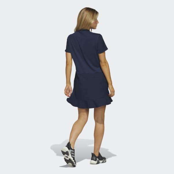 Adidas Robe à Volants Bleu Marine Mode