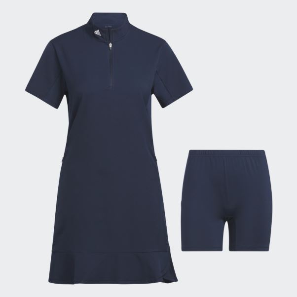 Adidas Robe à Volants Bleu Marine Mode