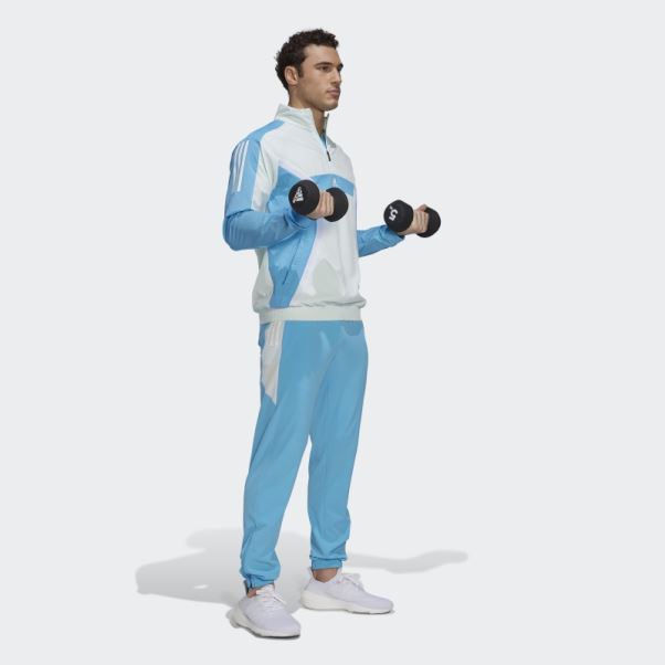 Adidas Top D'entraînement Quart De Zip Ice Menthe