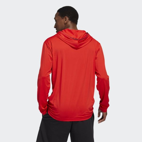 Donovan Mitchell Sweat à Capuche Rouge Adidas