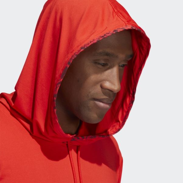 Donovan Mitchell Sweat à Capuche Rouge Adidas