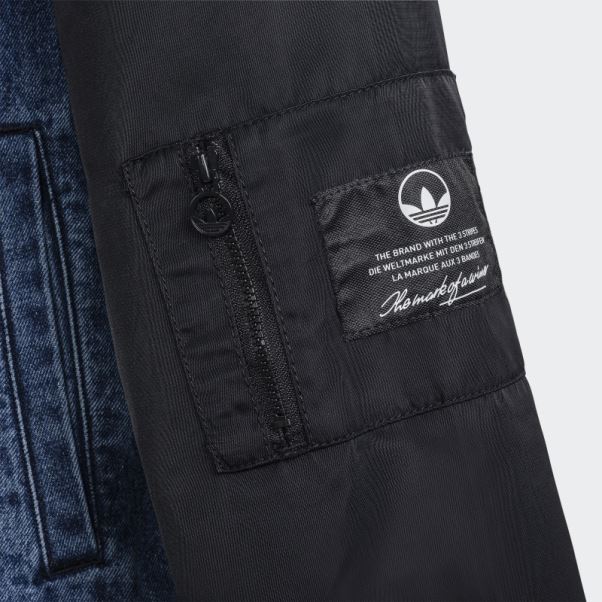 Veste En Jean Collégiale Denim Bleu Indigo Adidas