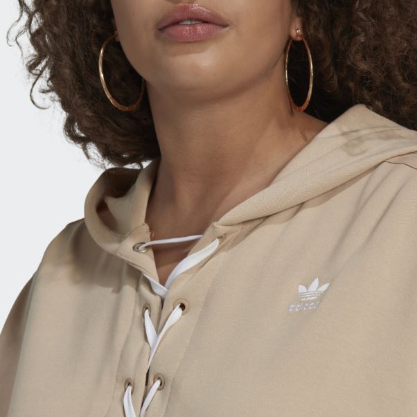 Sweat à Capuche Beige à Lacets Always Original (taille Plus) Adidas