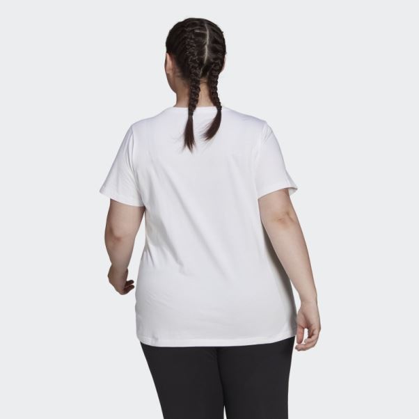 T-shirt Logo Adidas Essentials Blanc (taille Plus)