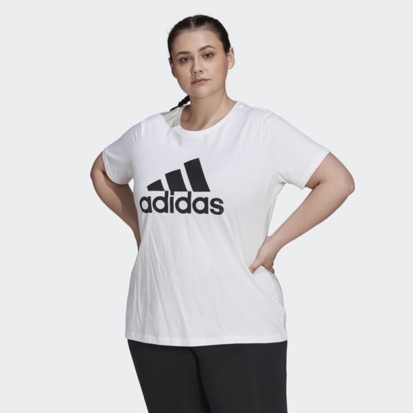 T-shirt Logo Essentials (taille Plus) Adidas Blanc