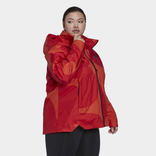 Veste Marimekko Traveer Rain.rdy (grande Taille) Adidas Orange