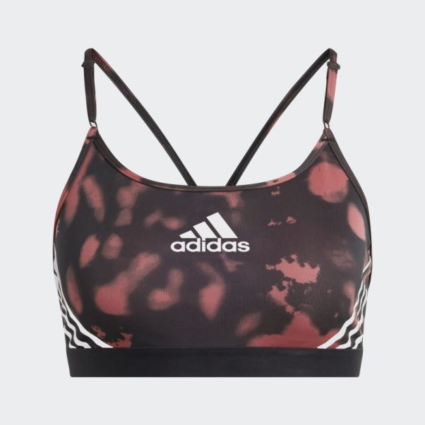 Soutien-gorge Imprimé Hyperglam à Maintien Léger Adidas Aeroreact Rouge