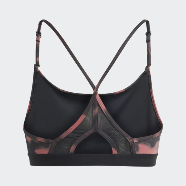 Soutien-gorge Imprimé Hyperglam à Maintien Léger Adidas Aeroreact Rouge