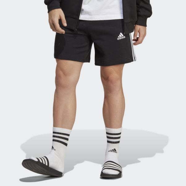 Short En Molleton Essentials à 3 Bandes Noir Adidas