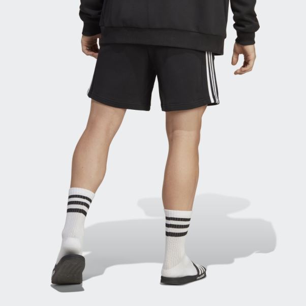 Short En Molleton à 3 Bandes Essentials Noir Adidas