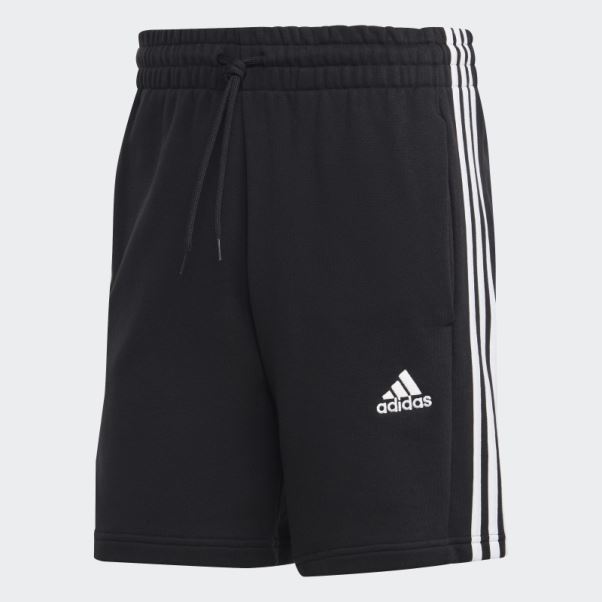 Short En Molleton à 3 Bandes Essentials Noir Adidas