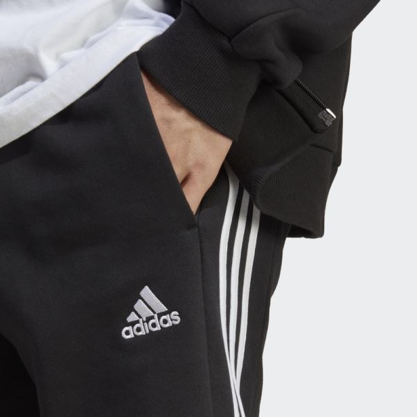 Short En Molleton à 3 Bandes Essentials Noir Adidas