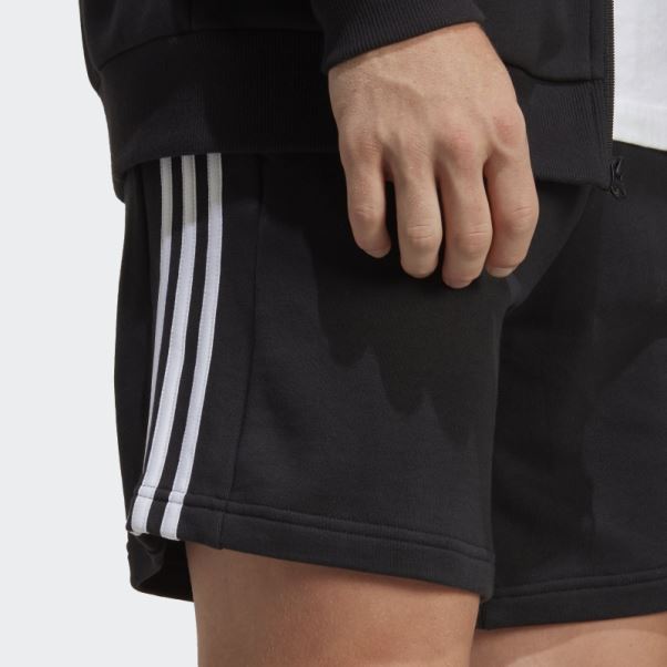 Short En Molleton à 3 Bandes Essentials Noir Adidas
