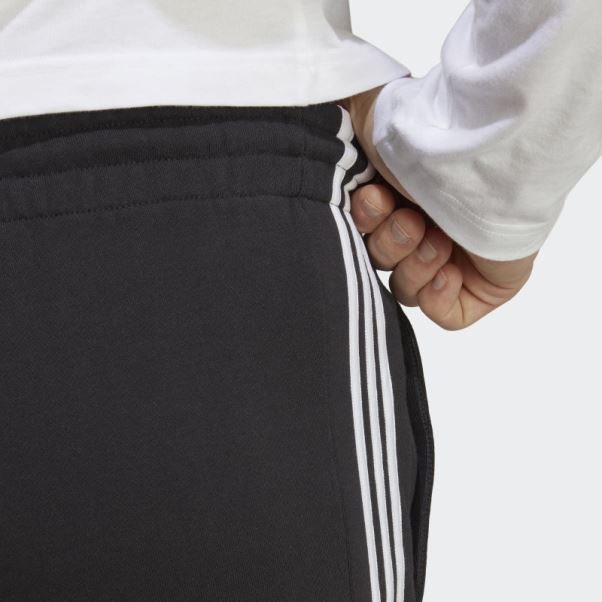 Short En Molleton à 3 Bandes Essentials Noir Adidas