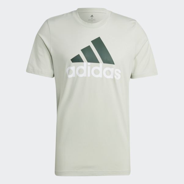 T-shirt Essentials Gros Logo Vert Adidas
