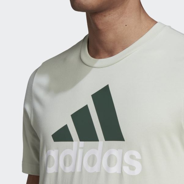 T-shirt Essentials Gros Logo Vert Adidas