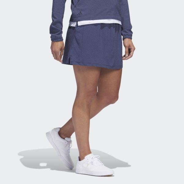 Adidas Bleu Marine Seersucker 16 Pouces Jupe De Golf Mode