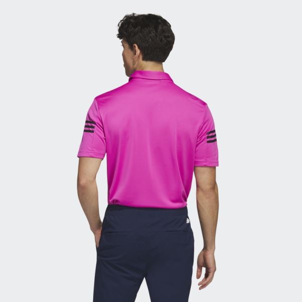 Polo 3 Bandes Fuchsia Adidas